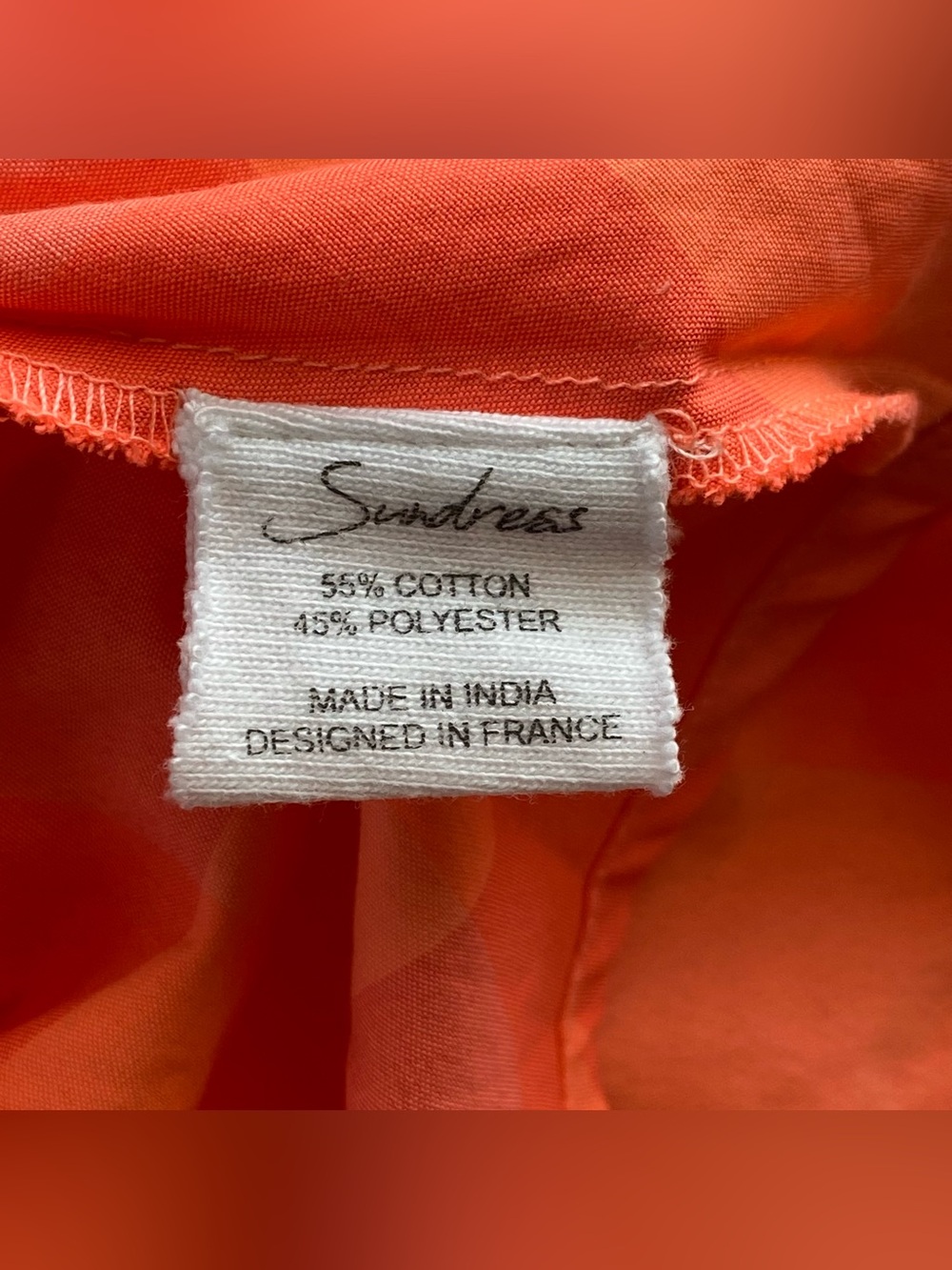 Sundress Neon Coral Alicia Glam Gingham V-Neck Puff Sleeve Romper Size XS/ S - Picture 12 of 16